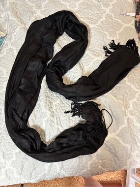 Black Lightweight Women's Scarf - Classic Accessory